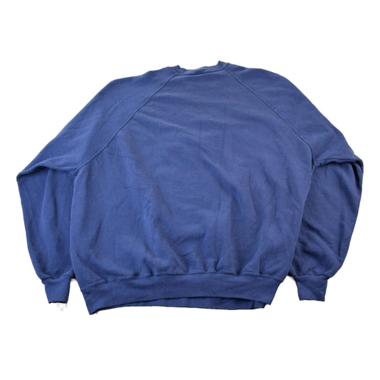 Vintage 1990s Jerzees Blank Blue Crewneck Sweatshirt Men's 3XL from propervintagecanada