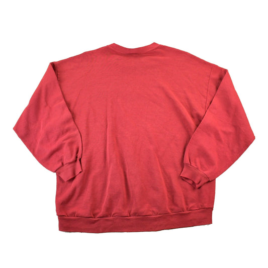 Vintage 1990s Jerzees Blank Burgundy Crew Neck Sweatshirt Men's XL from propervintagecanada