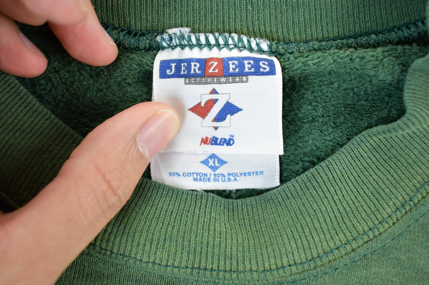 Vintage 1990s Jerzees Blank Crewneck Sweatshirt Men's XL from propervintagecanada