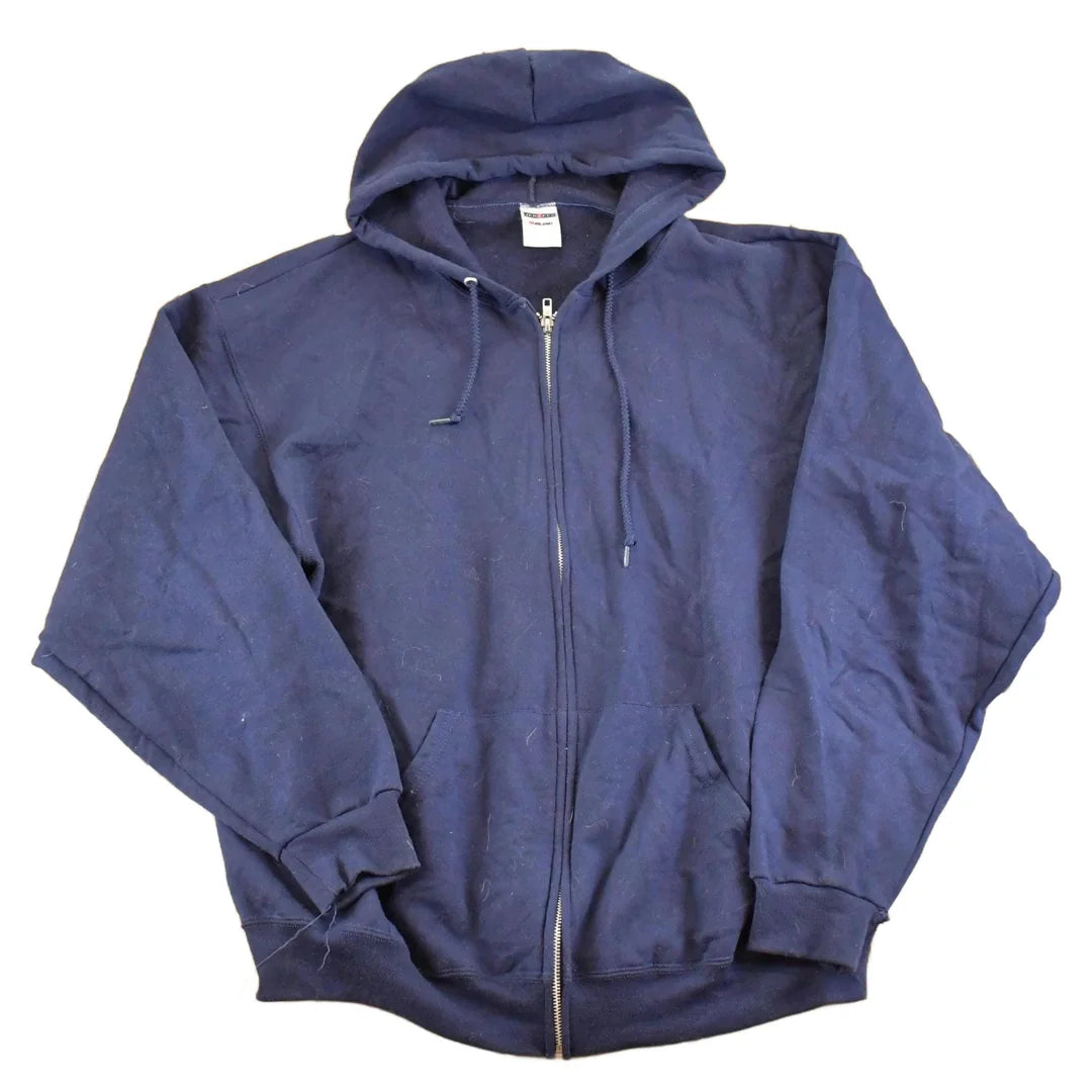 Vintage 1990s Jerzees Blank Streetwear Souvenir Hoodie Sweatshirt Men's L from propervintagecanada