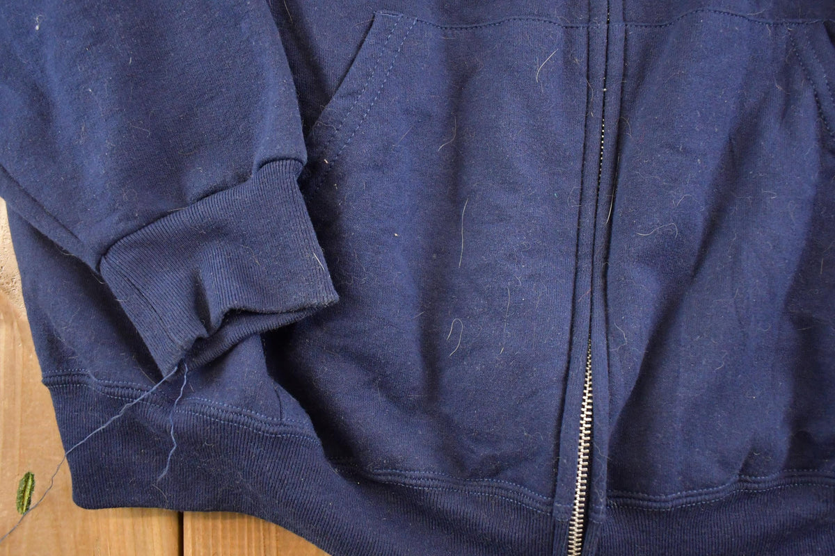 Vintage 1990s Jerzees Blank Streetwear Souvenir Hoodie Sweatshirt Men's L from propervintagecanada