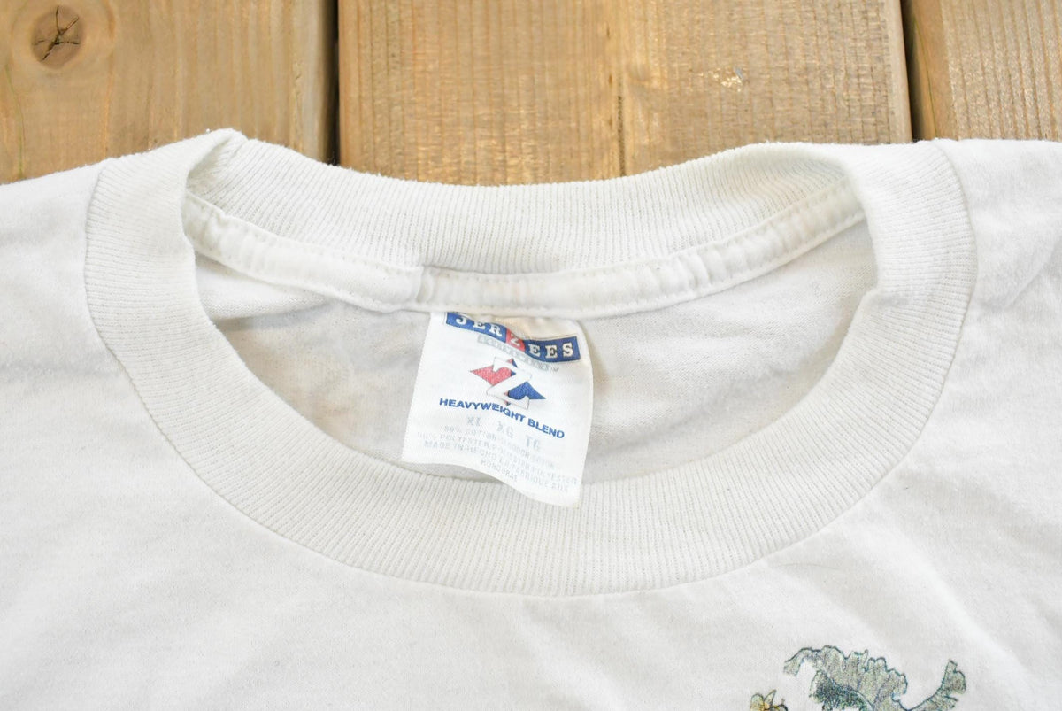 Vintage 1990s JERZEES Floral T-Shirt Men's XL from propervintagecanada