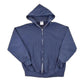 Vintage 1990s Jerzees Full Zip Blank Hoodie Sweatshirt Mens L from propervintagecanada