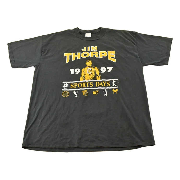 Vintage 1990s Jerzees Jim Thorpe Sports Day T-Shirt Men's L from propervintagecanada