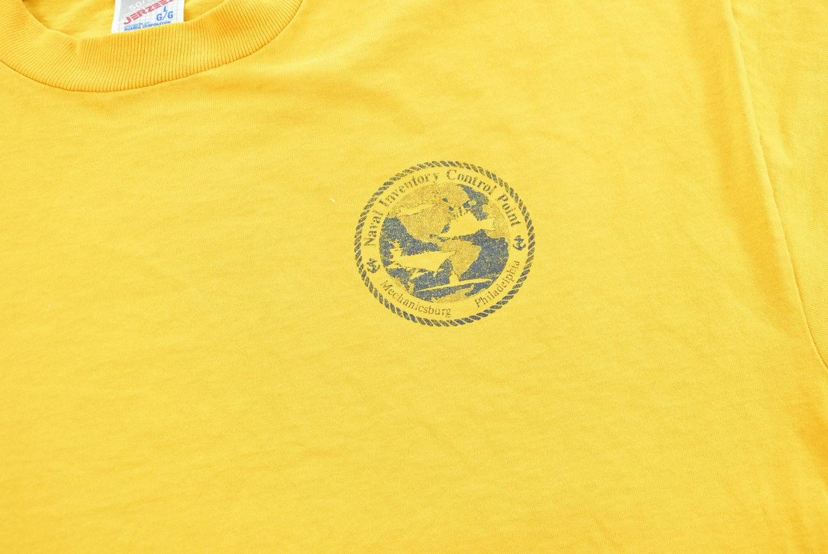 Vintage 1990s Jerzees Naval Inventory Control Point Mechanicsburg Philadelphia Pennsylvania Military T-Shirt Men's L from propervintagecanada
