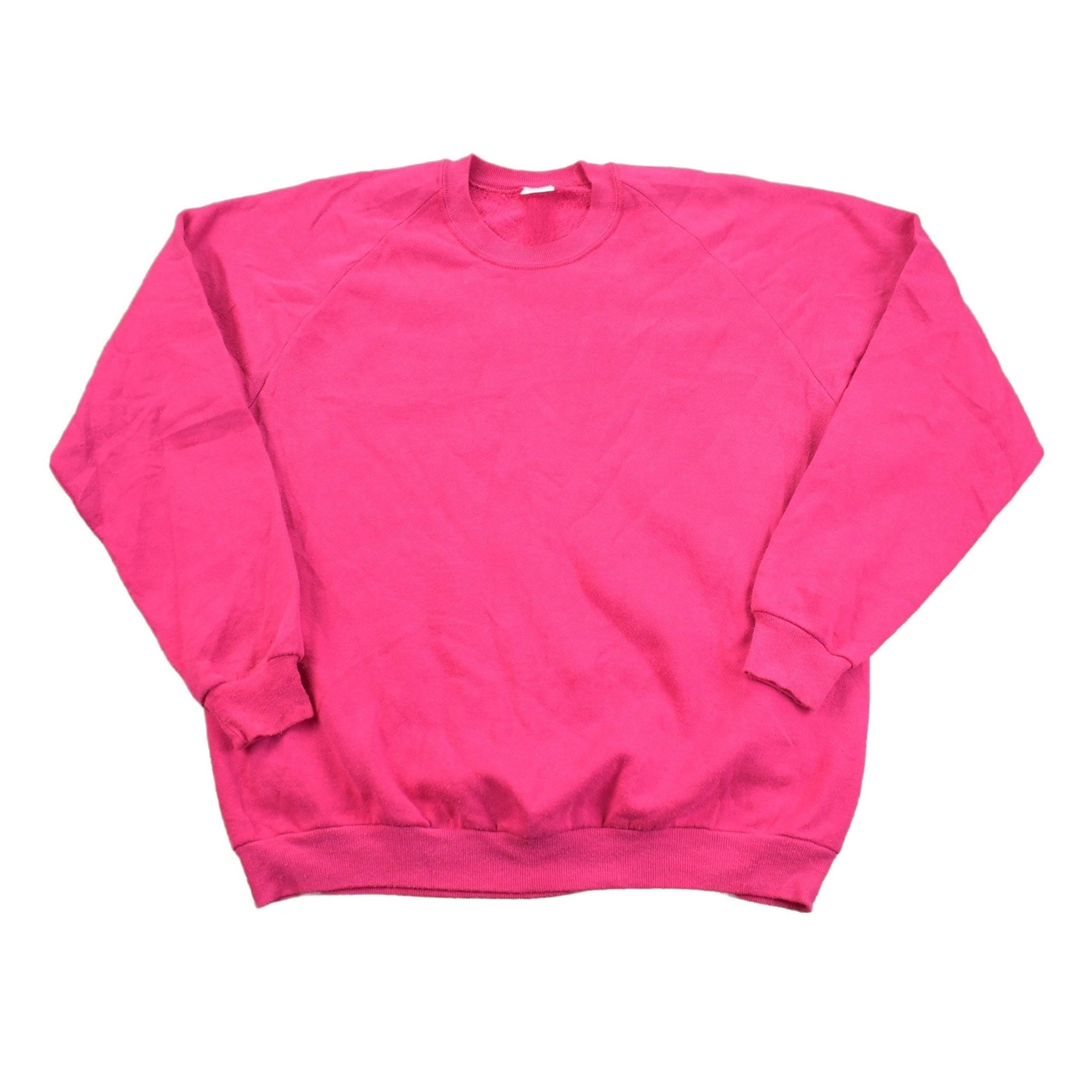 Vintage 1990s Jerzees Pink Blank Crewneck Sweatshirt Men's Large from propervintagecanada