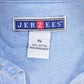 Vintage 1990s Jerzees Skull Back Print Denim Button Up Shirt Men's XL from propervintagecanada