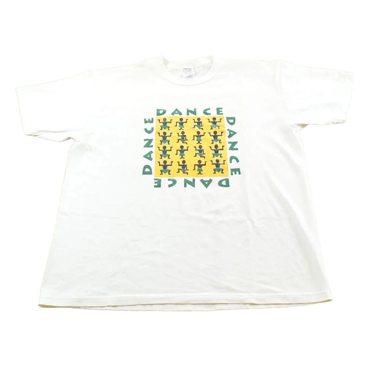 Vintage 1990s Jerzees Stick Figure Art Dance T-Shirt Mens S from propervintagecanada