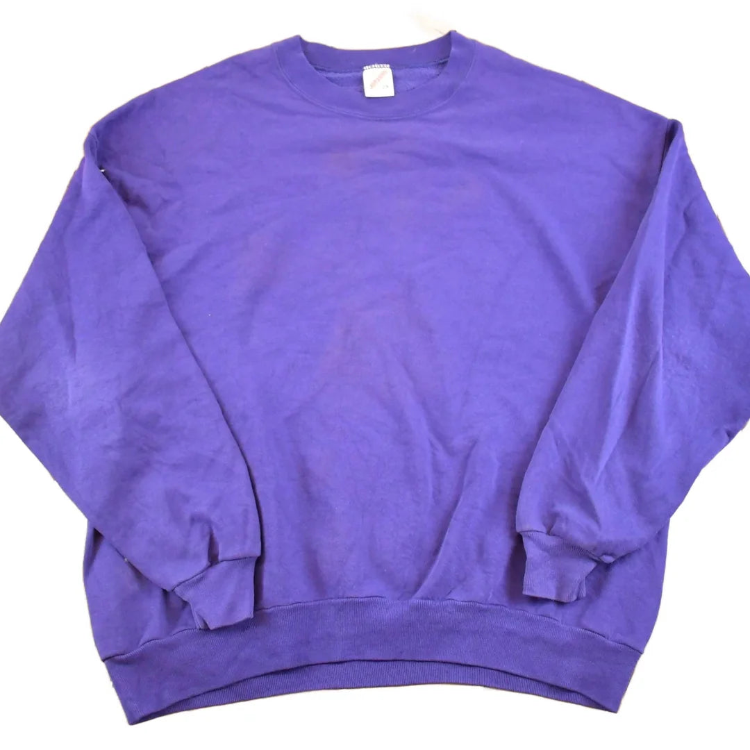 Vintage 1990s Jerzees Streetwear Blank Souvenir Crewneck Sweatshirt Men's XL from propervintagecanada