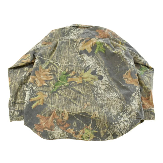 Vintage 1990s Jerzees Tree Camo Button Up Shirt Men's L from propervintagecanada