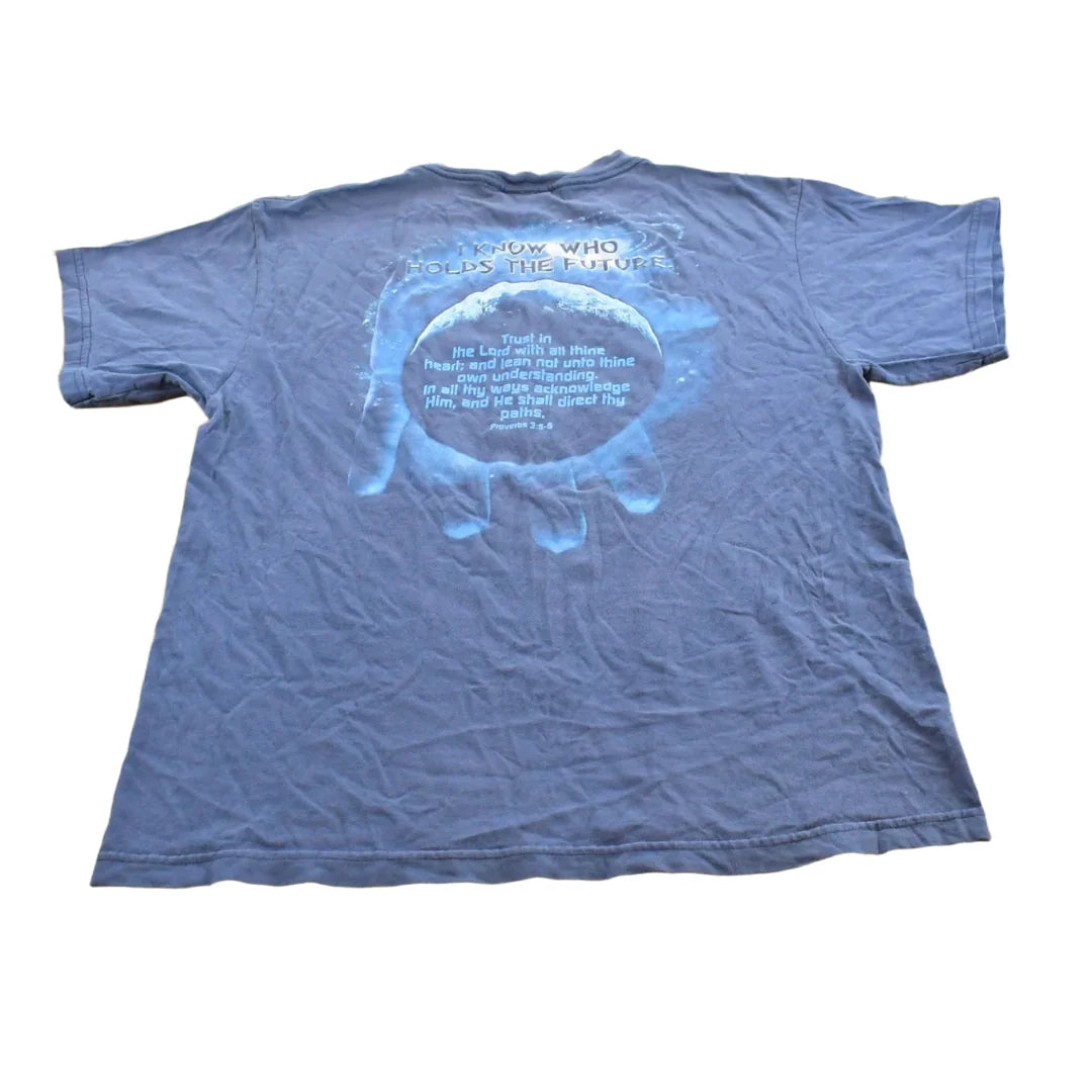 Vintage 1990s Jesus Christ Who Holds the Future T-Shirt Men's L from propervintagecanada