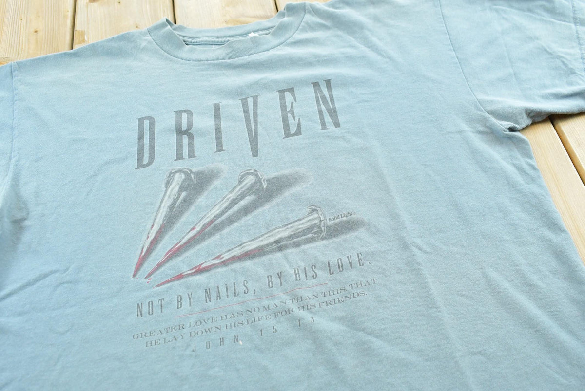 Vintage 1990s Jesus Driven Nails T-Shirt Men's XL / Christian / Christianity / Made in USA / 90s Streetwear / God Bible from propervintagecanada