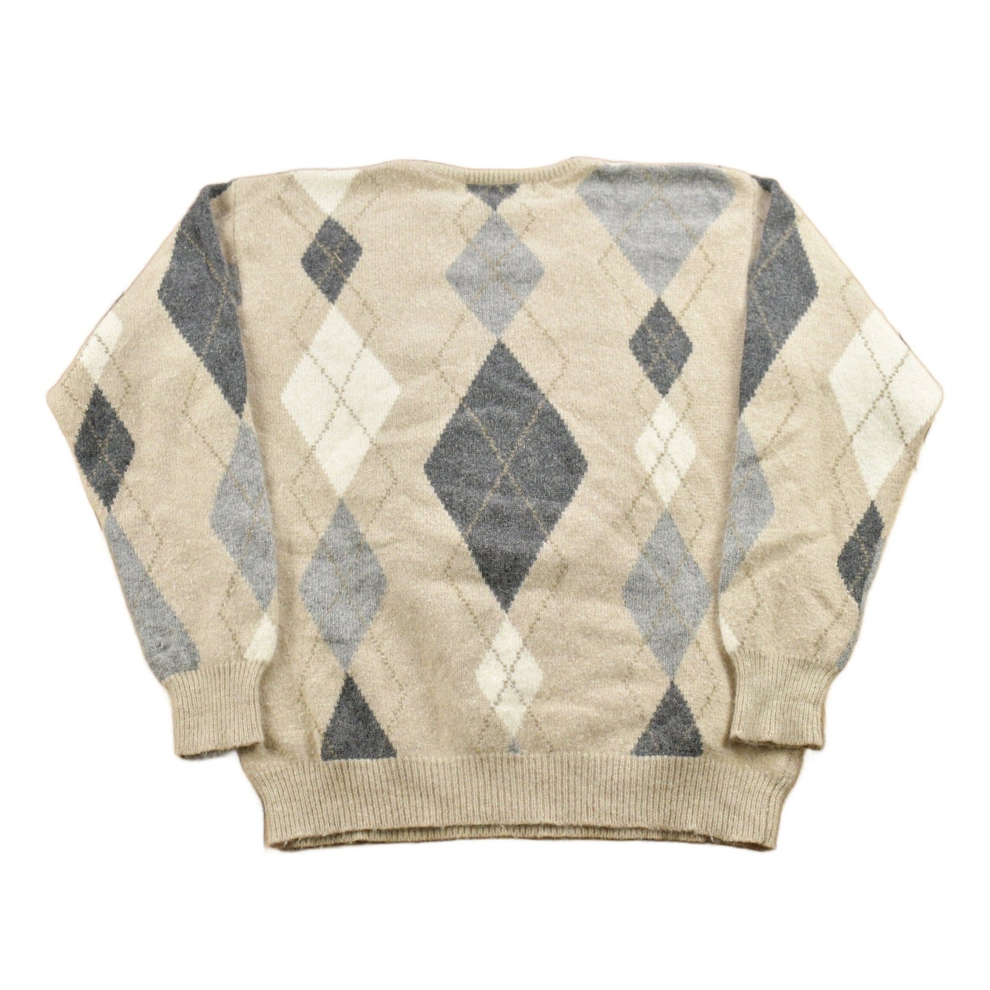 Vintage 1990s JH Collectibles 70% Lambswool Knit Argyle Sweater Men's Small from propervintagecanada