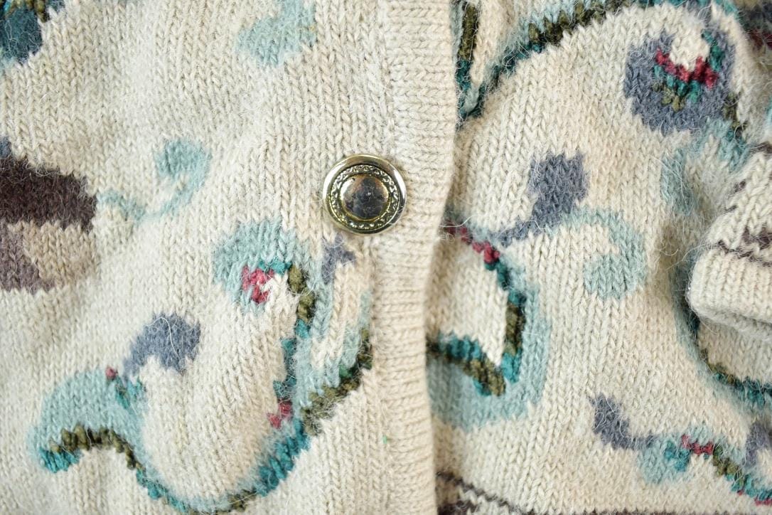 Vintage 1990s JH Collectibles Button Up Wool Knit Sweater Womens M from propervintagecanada