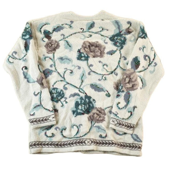 Vintage 1990s JH Collectibles Button Up Wool Knit Sweater Womens M from propervintagecanada