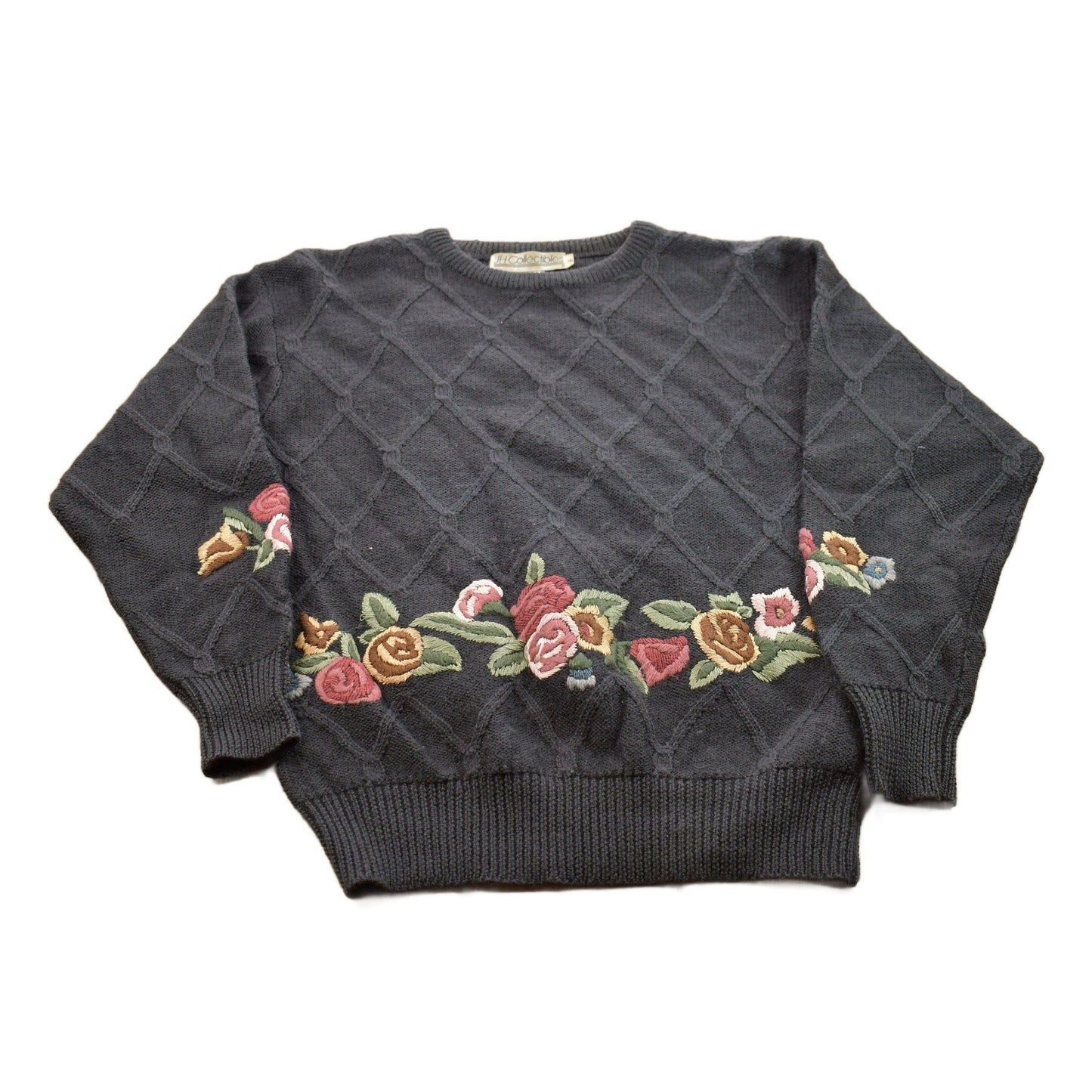 Vintage 1990s JH Collectibles Wool Knitted Crewneck Sweater Men's Small from propervintagecanada