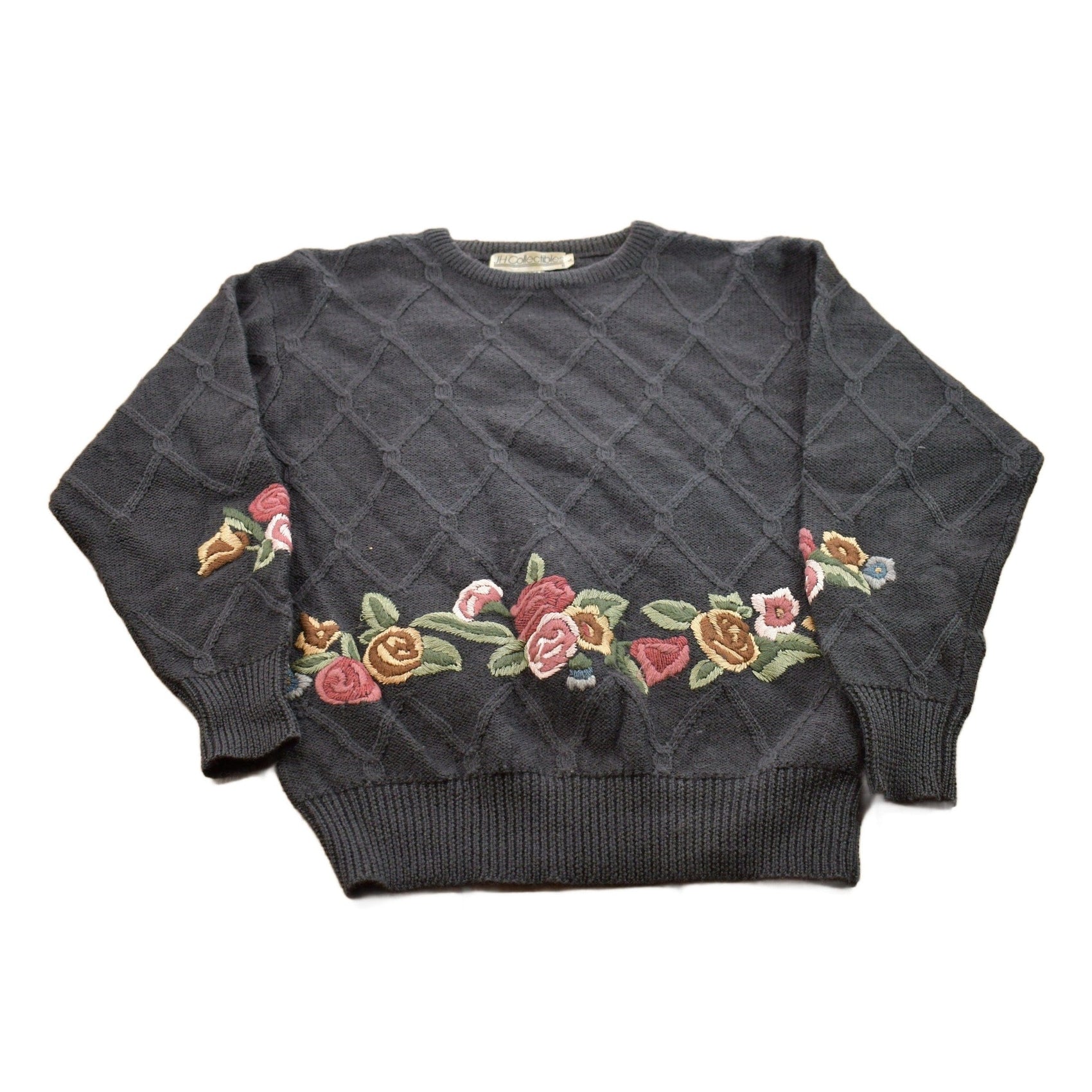 Vintage 1990s JH Collectibles Wool Knitted Crewneck Sweater Men's Small from propervintagecanada