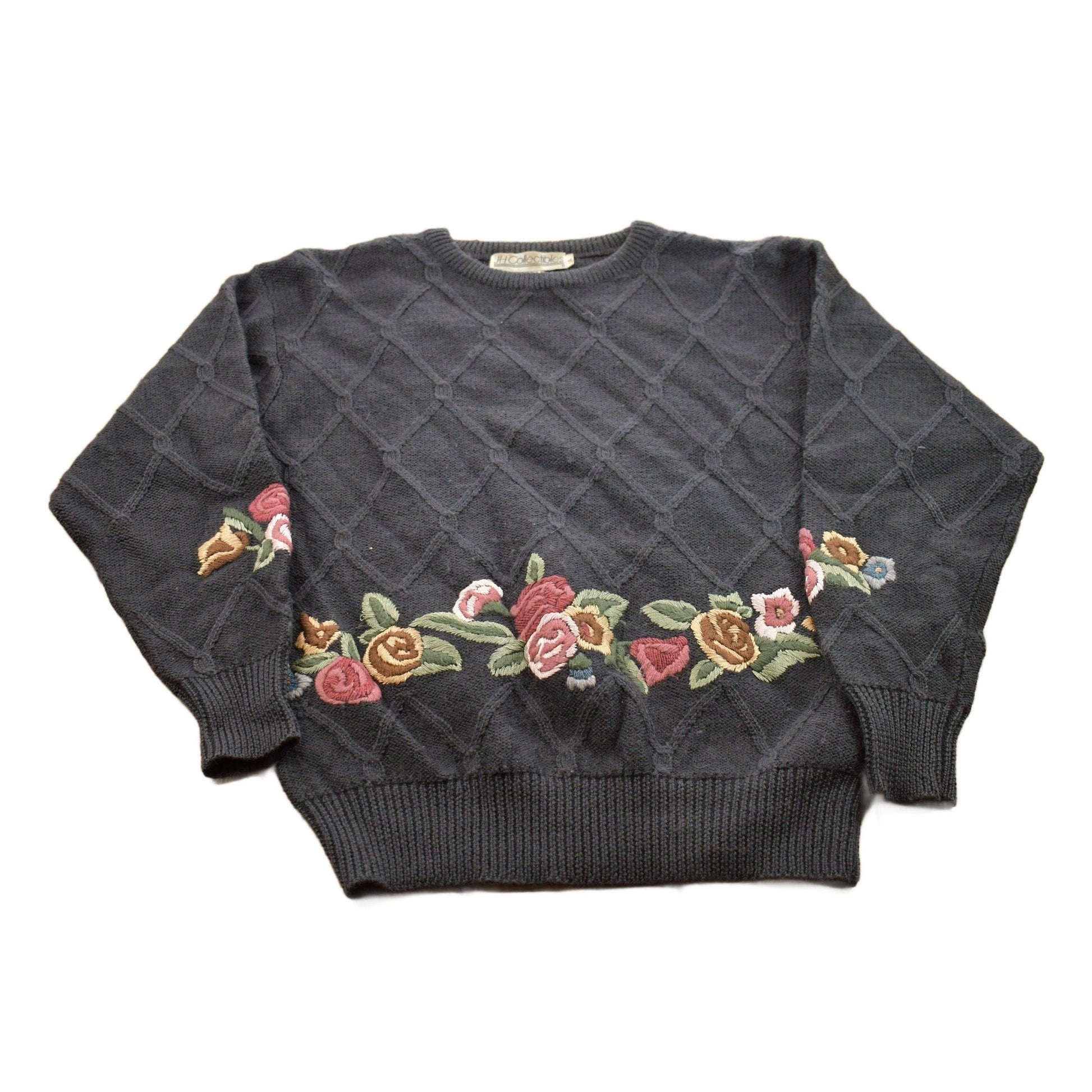 Vintage 1990s JH Collectibles Wool Knitted Crewneck Sweater Men's Small from propervintagecanada