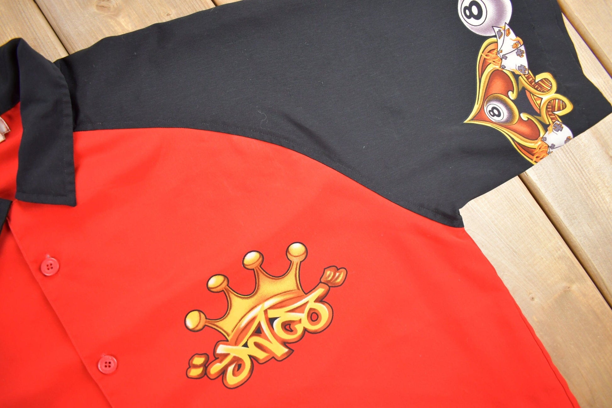 Vintage 1990s JNCO 8 Ball Bowling Shirt from propervintagecanada