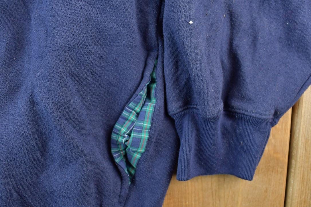 Vintage 1990s John Ashford Golf Crewneck Plaid Heavyweight Sweatshirt Men's XL from propervintagecanada