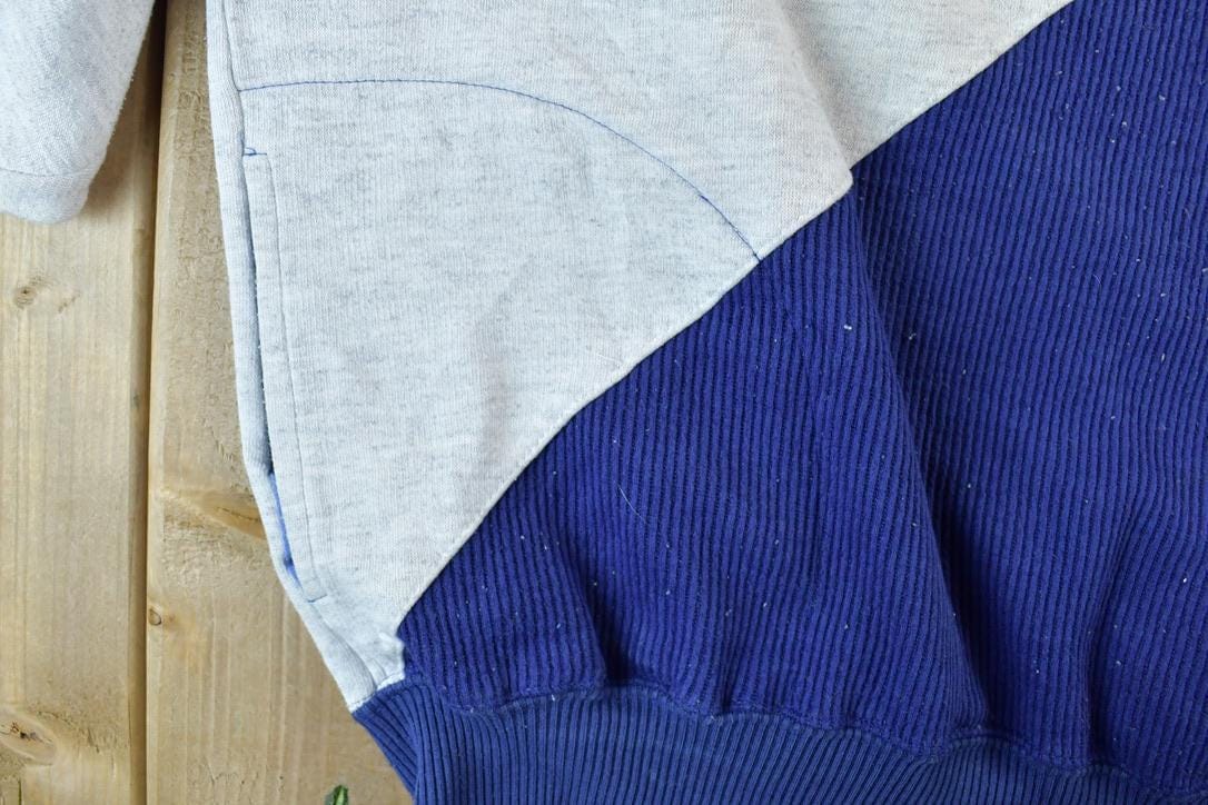 Vintage 1990s John Ashford Sport Colour Block Souvenir Crewneck Sweatshirt Men's XL from propervintagecanada