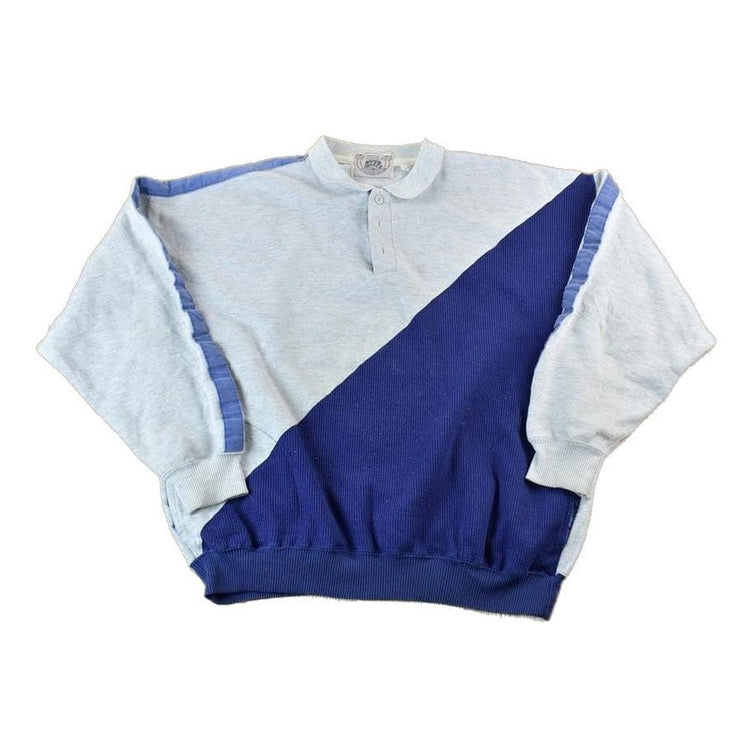 Vintage 1990s John Ashford Sport Colour Block Souvenir Crewneck Sweatshirt Men's XL from propervintagecanada