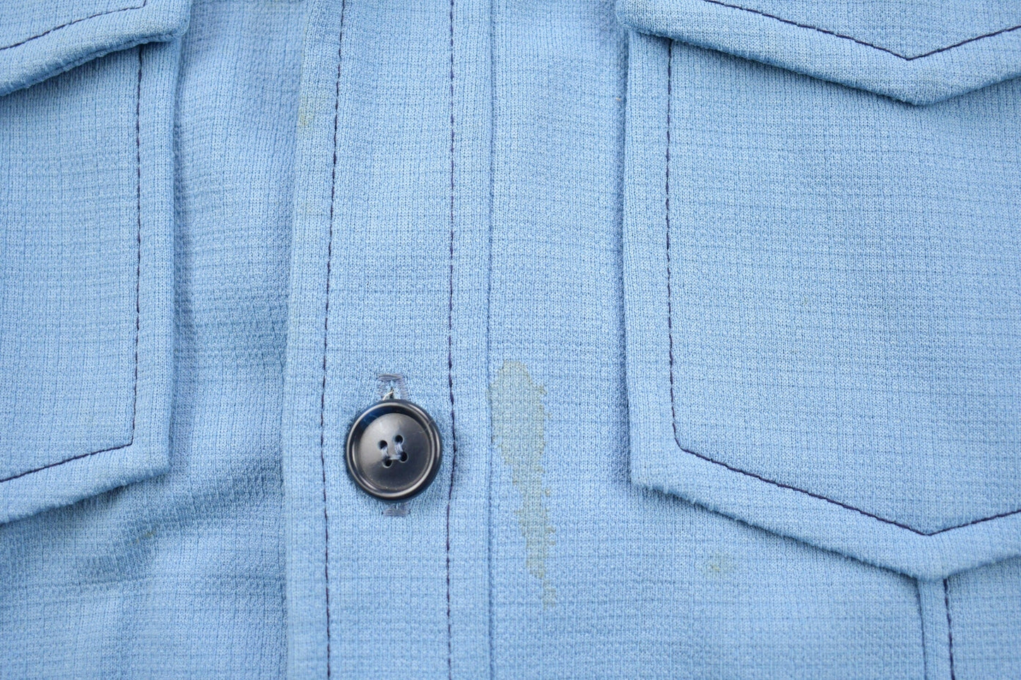 Vintage 1990s John Blair Blank Blue Button Up Shirt from propervintagecanada