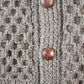 Vintage 1990s John Molloy Cable Knit Perfect Mild Distress Cardigan Sweater Vest Made In Ireland from propervintagecanada
