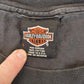Vintage 1990s John's Fort Collins Harley Davidson Motorcycles Biker T-Shirt Men's M / Made In USA / Grunge Faded Black / Grunge Aesthetic from propervintagecanada