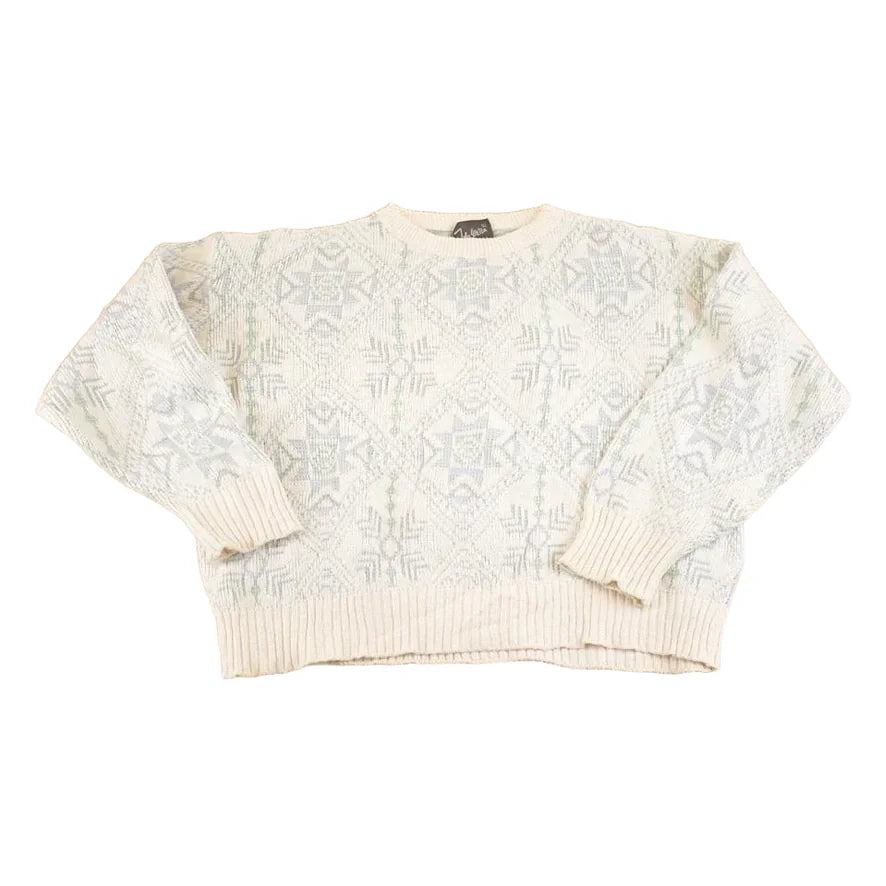 Vintage 1990s John Weitz Knit Crewneck Sweater Women's L Cropped from propervintagecanada