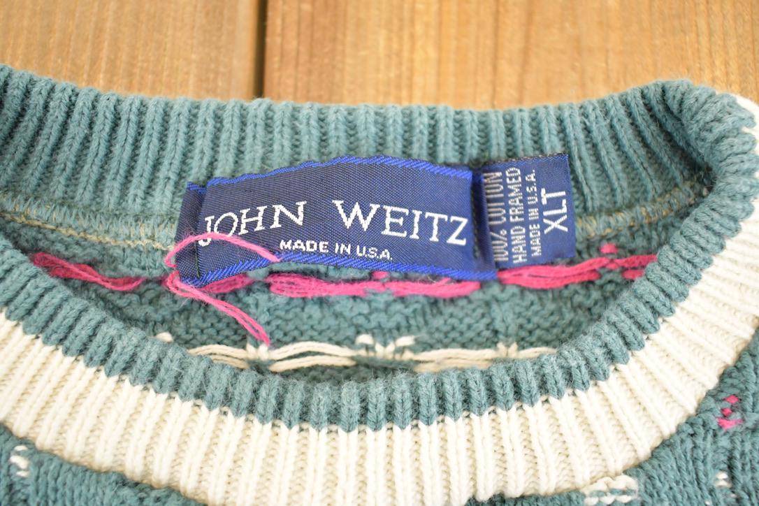 Vintage 1990s John Weitz Knit Crewneck Sweater Women's XL from propervintagecanada