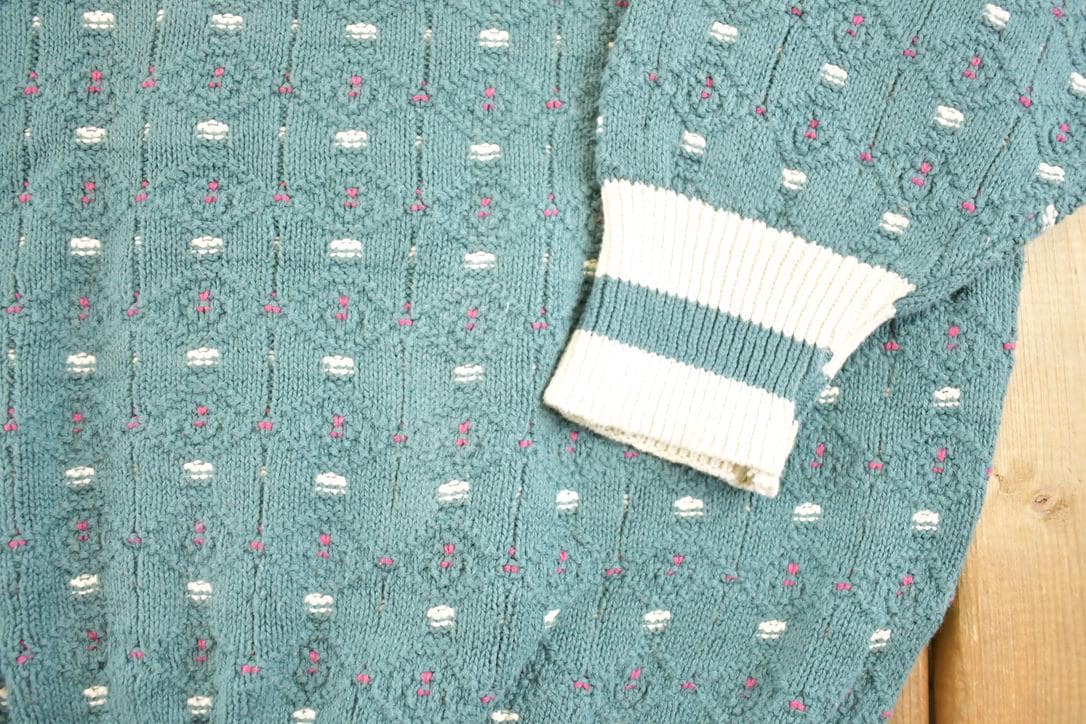 Vintage 1990s John Weitz Knit Crewneck Sweater Women's XL from propervintagecanada