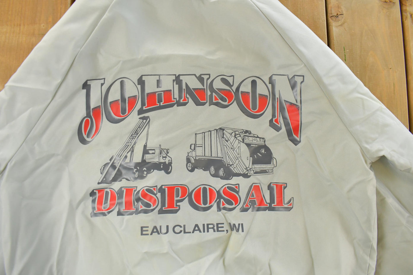 Vintage 1990s Johnson Disposal Snap On Bomber Jacket Men's Medium from propervintagecanada