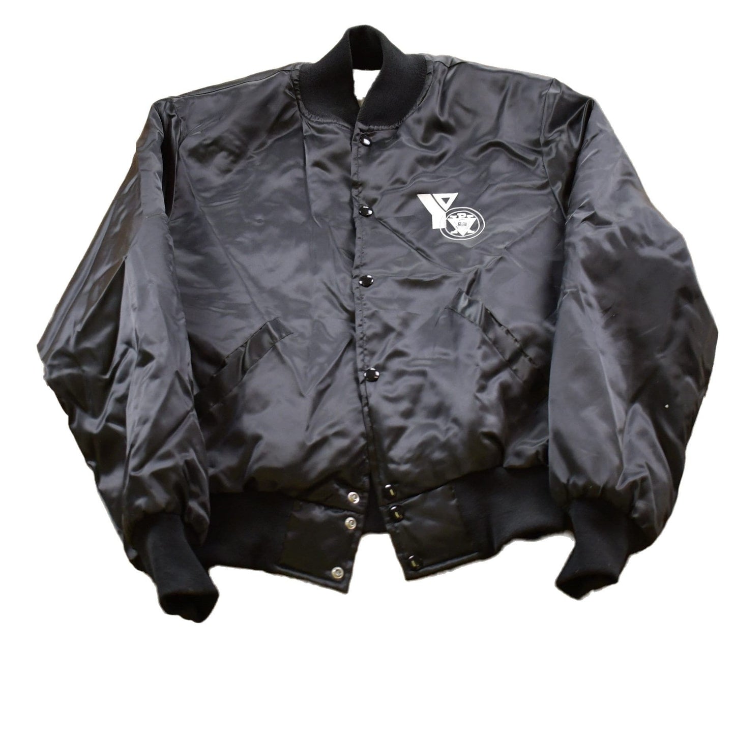 Vintage 1990s Joliet YMCA Baseball Holloway Satin Bomber Jacket Men's Medium from propervintagecanada