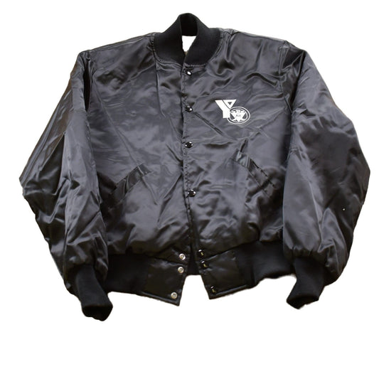 Vintage 1990s Joliet YMCA Baseball Holloway Satin Bomber Jacket Men's Medium from propervintagecanada