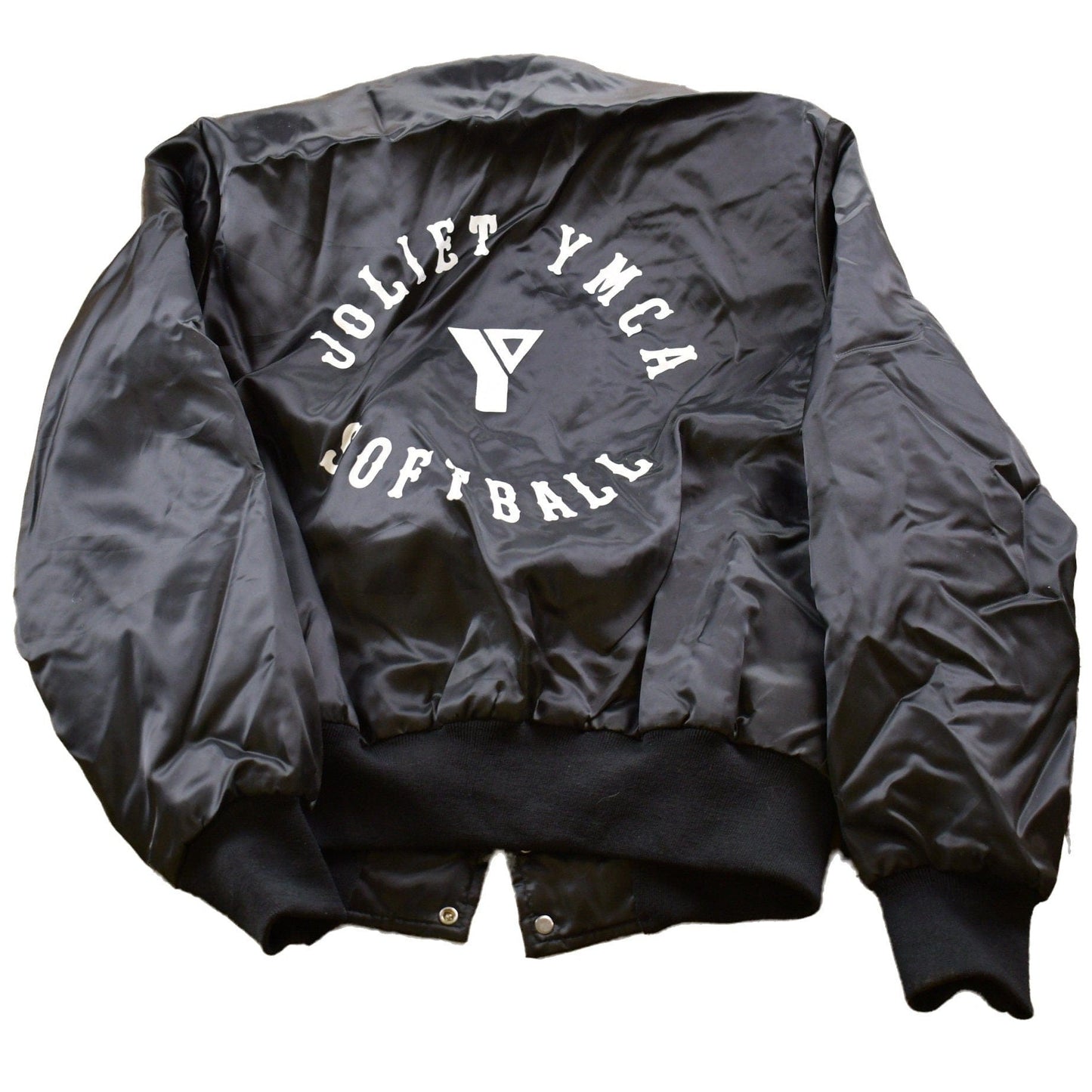 Vintage 1990s Joliet YMCA Baseball Holloway Satin Bomber Jacket Men's Medium from propervintagecanada