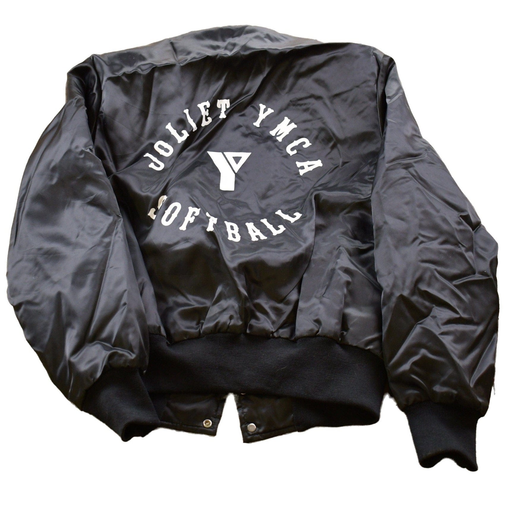 Vintage 1990s Joliet YMCA Baseball Holloway Satin Bomber Jacket Men's Medium from propervintagecanada