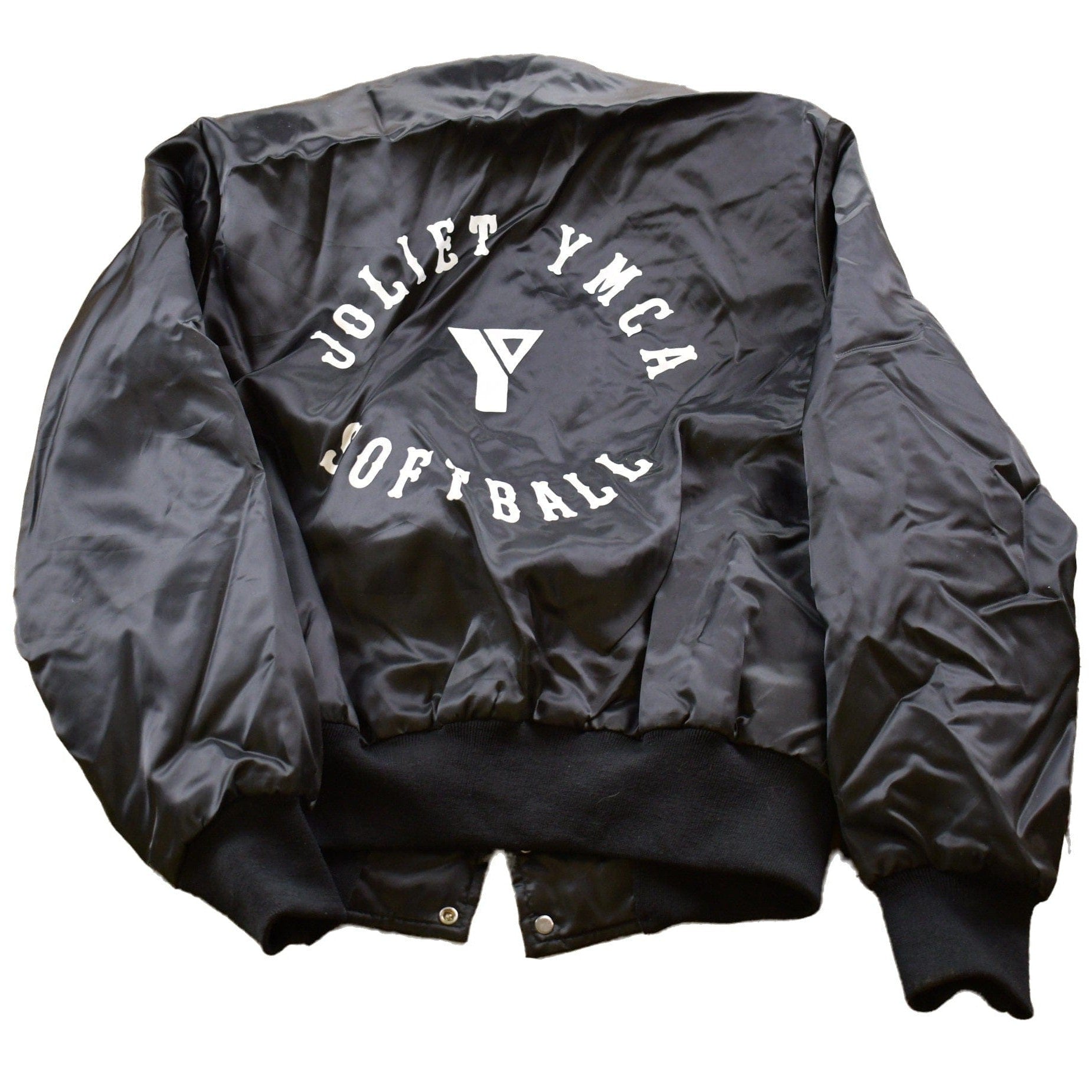 Vintage 1990s Joliet YMCA Baseball Holloway Satin Bomber Jacket Men's Medium from propervintagecanada
