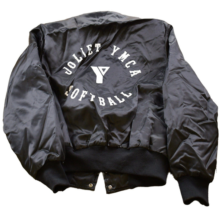 Vintage 1990s Joliet YMCA Baseball Holloway Satin Bomber Jacket Men's Medium from propervintagecanada