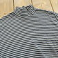Vintage 1990s Jones New York Striped Mock Turtleneck Long Sleeve T-Shirt Womens L from propervintagecanada
