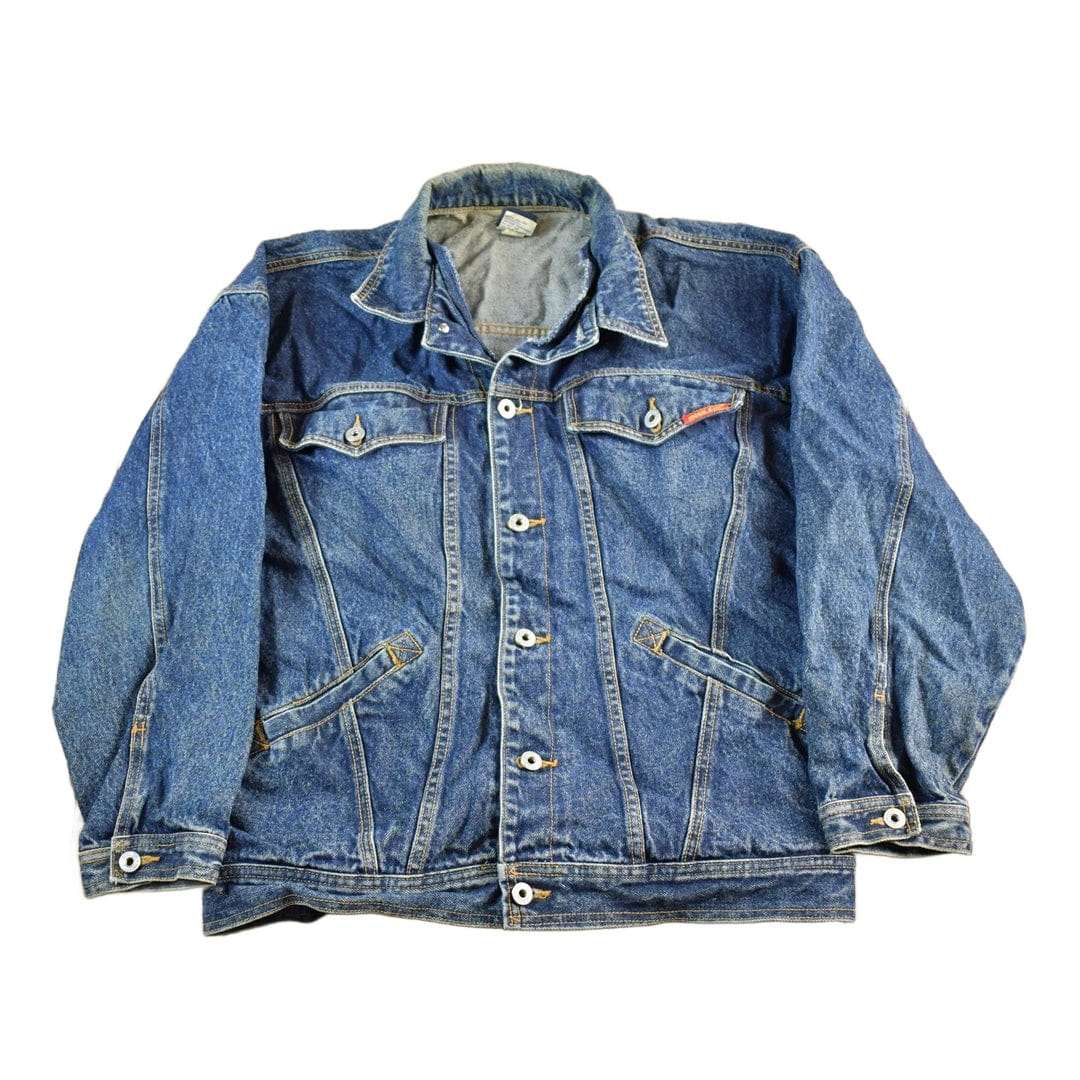 Vintage 1990s Jordache Denim Jean Trucker Jacket Men's Medium from propervintagecanada