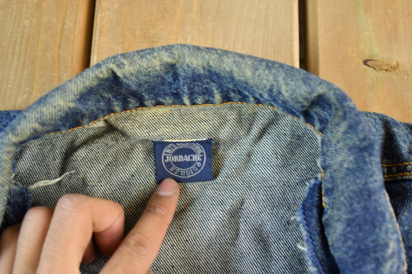 Vintage 1990s Jordache Denim Jean Trucker Jacket Men's Medium from propervintagecanada
