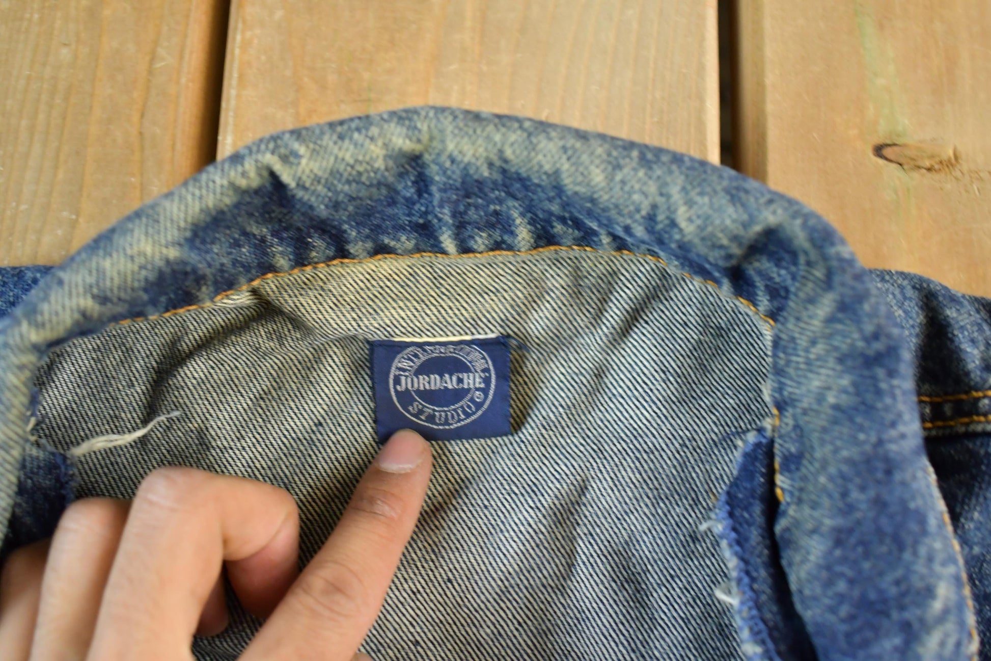 Vintage 1990s Jordache Denim Jean Trucker Jacket Men's Medium from propervintagecanada