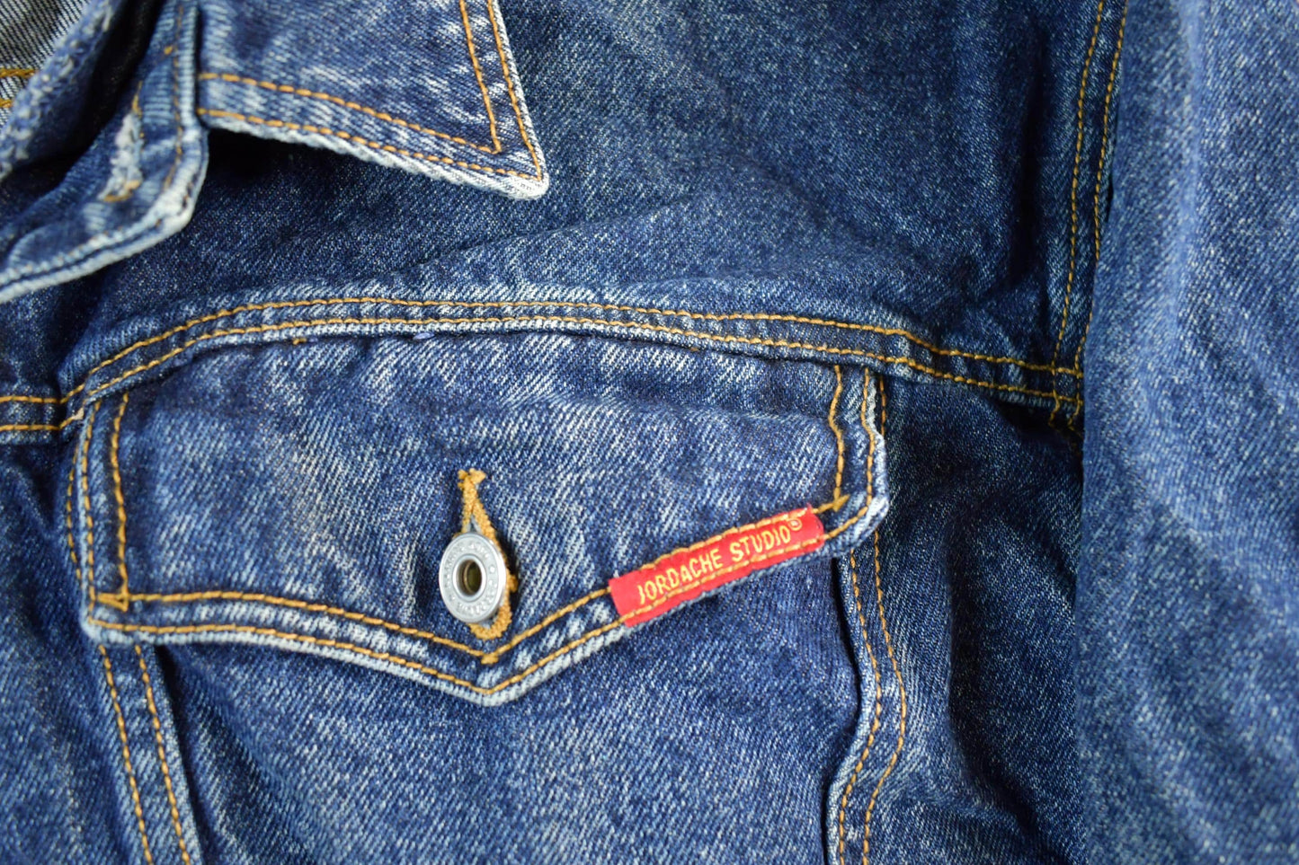 Vintage 1990s Jordache Denim Jean Trucker Jacket Men's Medium from propervintagecanada