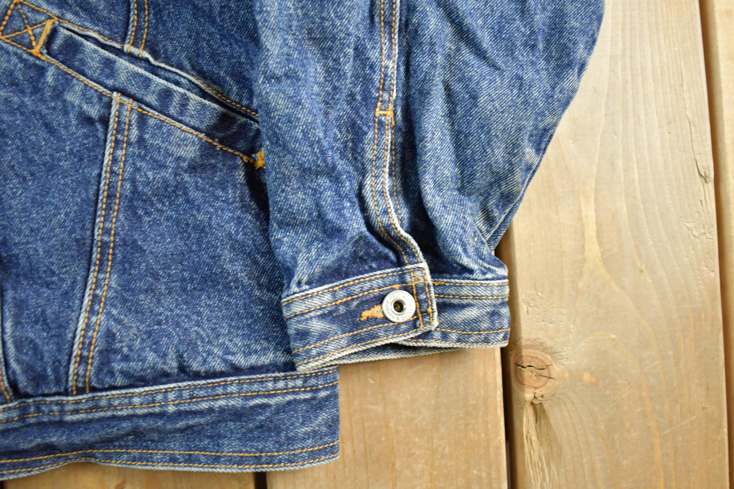 Vintage 1990s Jordache Denim Jean Trucker Jacket Men's Medium from propervintagecanada