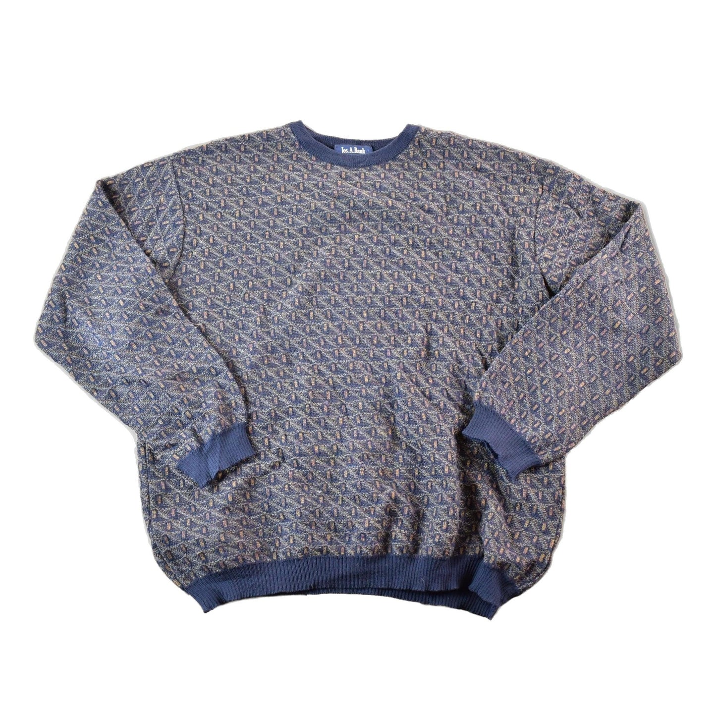Vintage 1990s Jos A Bank Merino Wool Knit Sweater Mens M from propervintagecanada