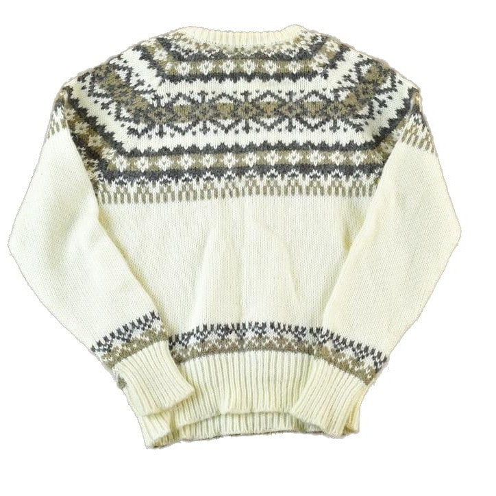 Vintage 1990s Joseph Laurin 100% Wool Knit Crewneck Sweater  SWomen's from propervintagecanada