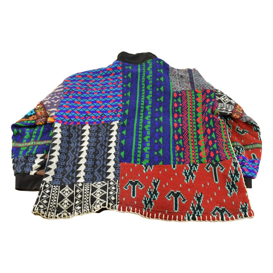 Vintage 1990s Joujou America's Favorite Patchwork Plaid Jacket Men's L from propervintagecanada