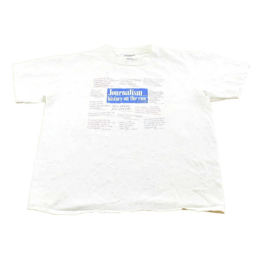 Vintage 1990s Journalism Free Press T-Shirt Mens M from propervintagecanada