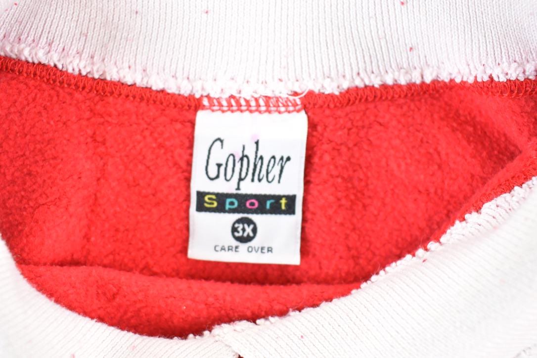 Vintage 1990s Joy Gopher Sport Cute Collared Crewneck Sweater Made In USA Men's 3XL from propervintagecanada